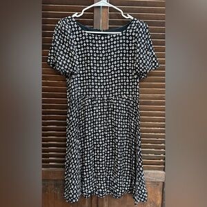 French Connection dark blue + cream work dress